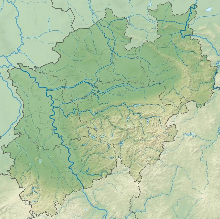 Geographische Karte von Nordrhein-Westfalen